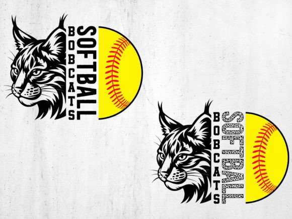 Bobcats Softball SVG Template: Dynamic Design for Teams