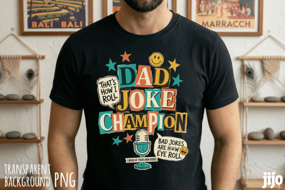 Dad Joke Champion Microphone PNG: Elevate Your Design Humor