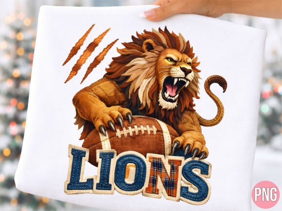 Lions Football Mascot Game Day PNG: Elevate Your Creative Projects