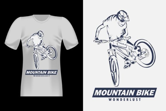 Mountain Bike Wonderlust Silhouette: A Design Asset for Adventure