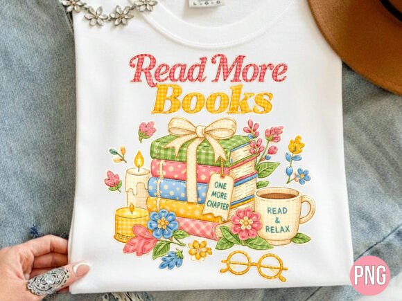 Read More Books Floral Aesthetic PNG