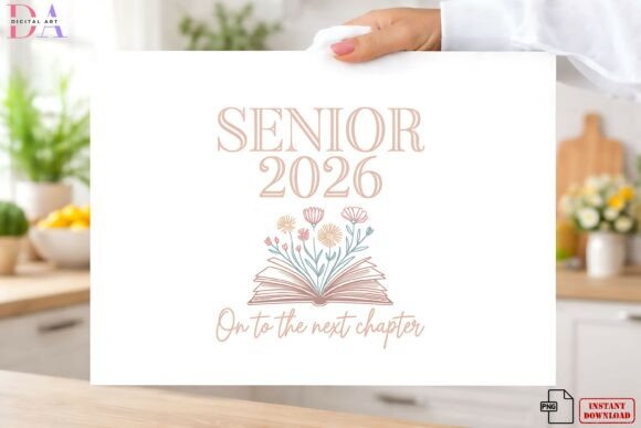 Senior 2026 Floral Book Quote PNG: A Design Asset for Meaningful Visual Storytelling