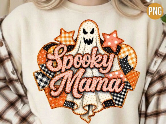 Spooky Mama Ghost Halloween PNG: A Design Asset for Creative Projects