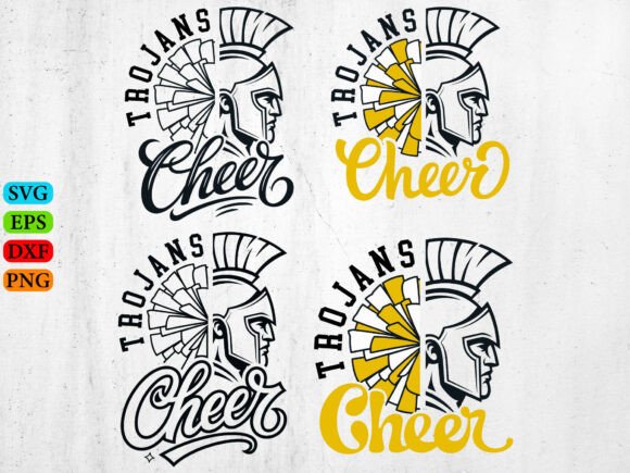 Trojans Mascot & Cheer SVGs for Designers